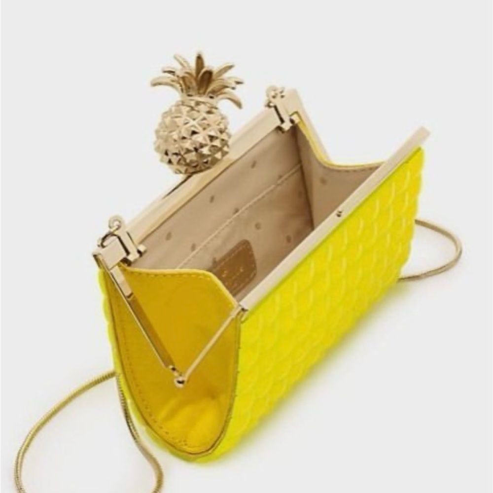 NWT Yellow Pineapple Clutch Bag